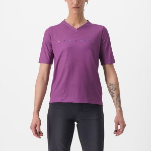 Purple Castelli TRAIL TECH 2 W TEE Women Jersey | PFN269415