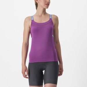 Purple White Castelli BAVETTE TOP Women Jersey | AUV261357