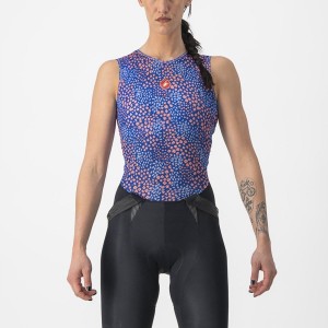 Purple White Castelli PRO MESH 4 W SLEEVELESS Women Base Layer | DZI436219