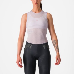 Purple White Castelli PRO MESH W SLEEVELESS Women Base Layer | SBI140936