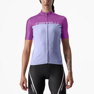 Purple White Castelli VELOCISSIMA Women Jersey | ECL938150