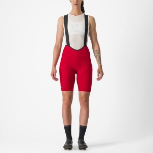 Red Castelli ESPRESSO W DT Women Bib Shorts | RAL647531