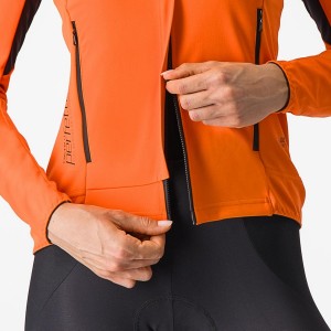 Red Orange / Black Castelli PERFETTO RoS 2 W Women Jackets | RUQ965471