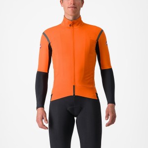 Red Orange / Dark Grey Castelli GABBA RoS 2 Men Jackets | XRN420961