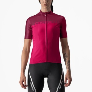 Red / Burgundy Castelli VELOCISSIMA Women Jersey | JRS381546