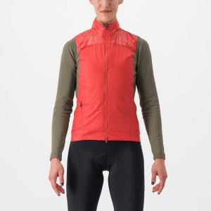 Red / Silver Grey Castelli UNLIMITED W PUFFY Women Vest | IPB872059