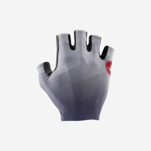 Silver Grey Castelli COMPETIZIONE 2 Men Gloves | NYH847109