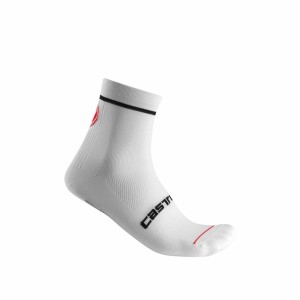 White Castelli ENTRATA 9 Men Socks | VFU198473