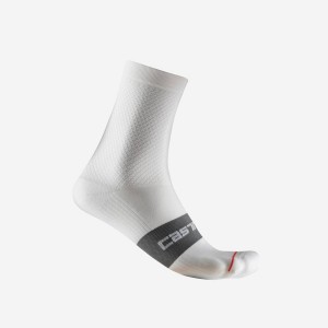 White Castelli ESPRESSO W 12 Women Socks | NWL076491