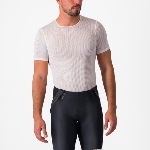 White Castelli PRO MESH 2.0 SHORT SLEEVE Men Base Layer | KIB098174