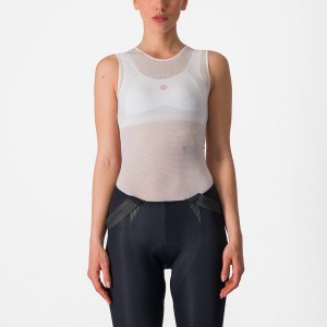 White Castelli PRO MESH W SLEEVELESS Women Base Layer | OJS318290