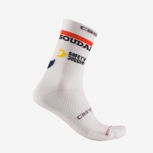 White Castelli ROSSO CORSA PRO 15 Men Socks | AGL946572