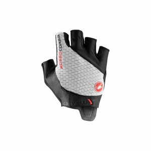 White Castelli ROSSO CORSA PRO V Men Gloves | YUO634072