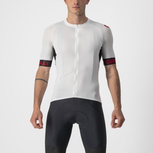 White / Black / Red Castelli ENTRATA VI Men Jersey | VTU983172