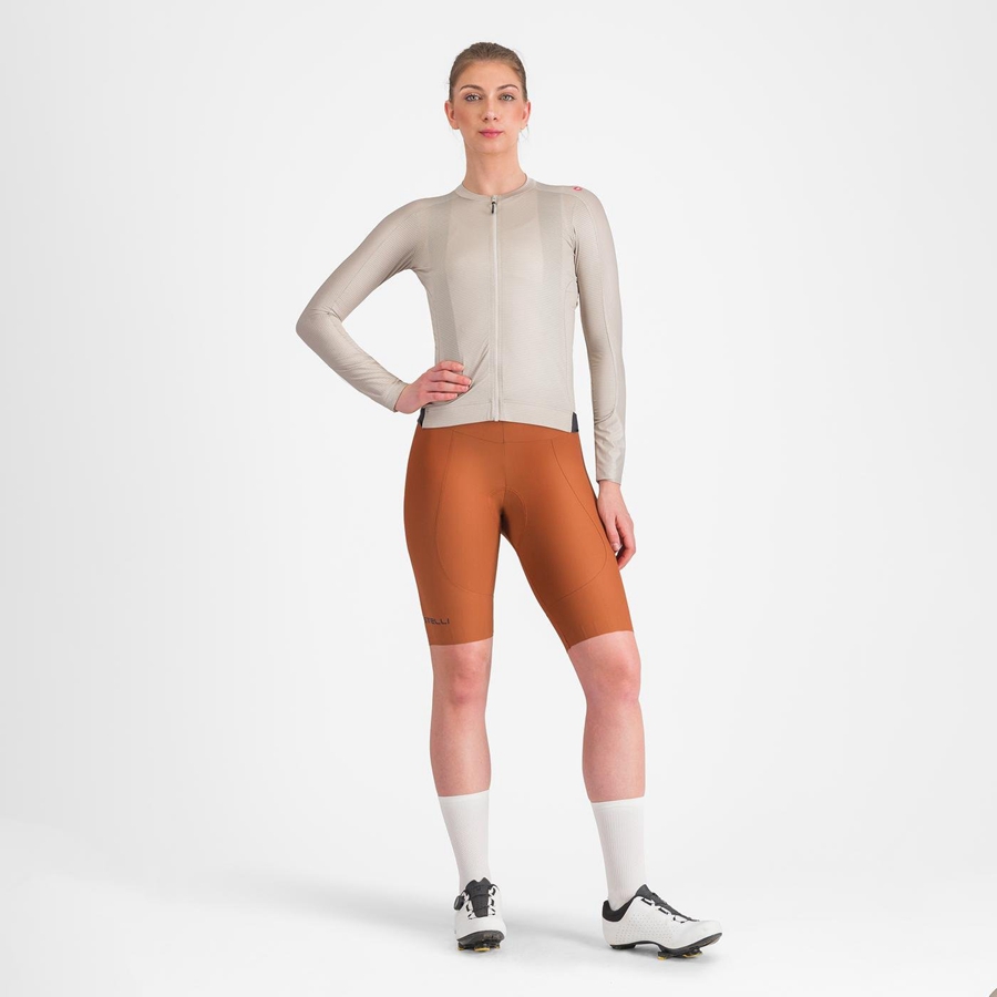 Beige Castelli ESPRESSO W DT Women Bib Shorts | TCQ471289