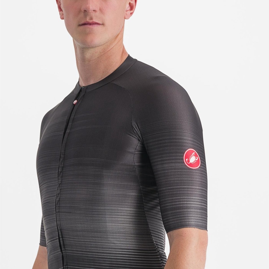 Black Castelli AERO RACE 6.0 Men Jersey | JZM105624