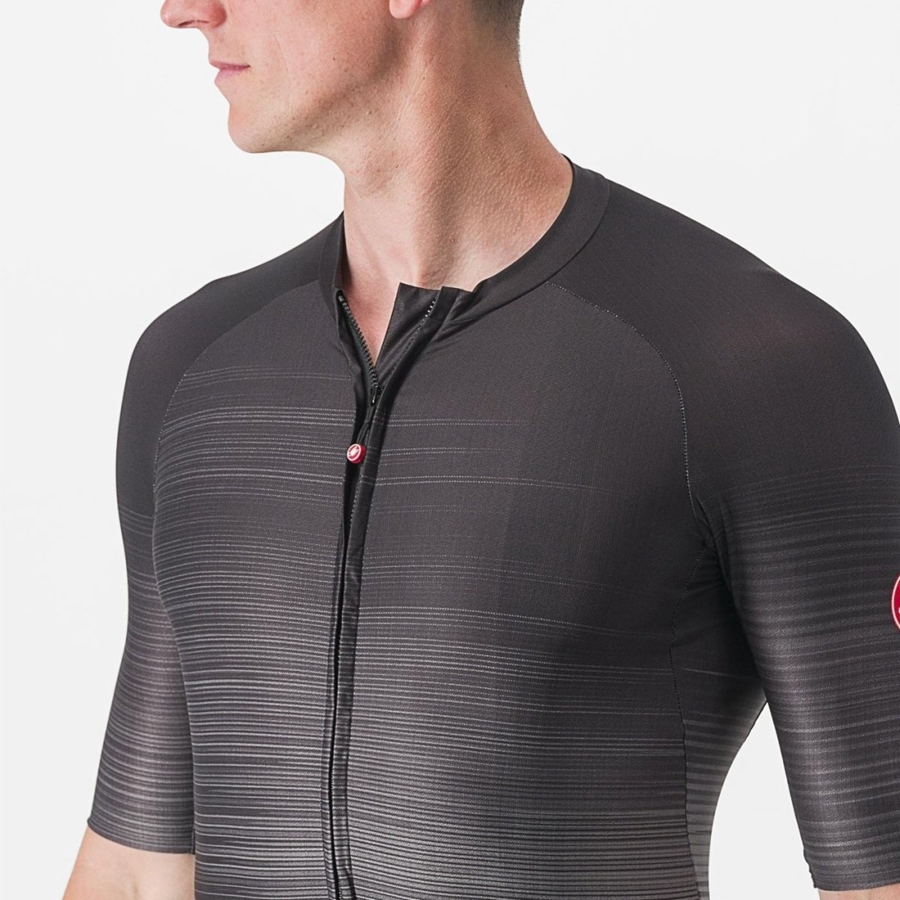 Black Castelli AERO RACE 6.0 Men Jersey | JZM105624