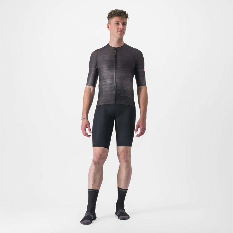 Black Castelli AERO RACE 6.0 Men Jersey | JZM105624