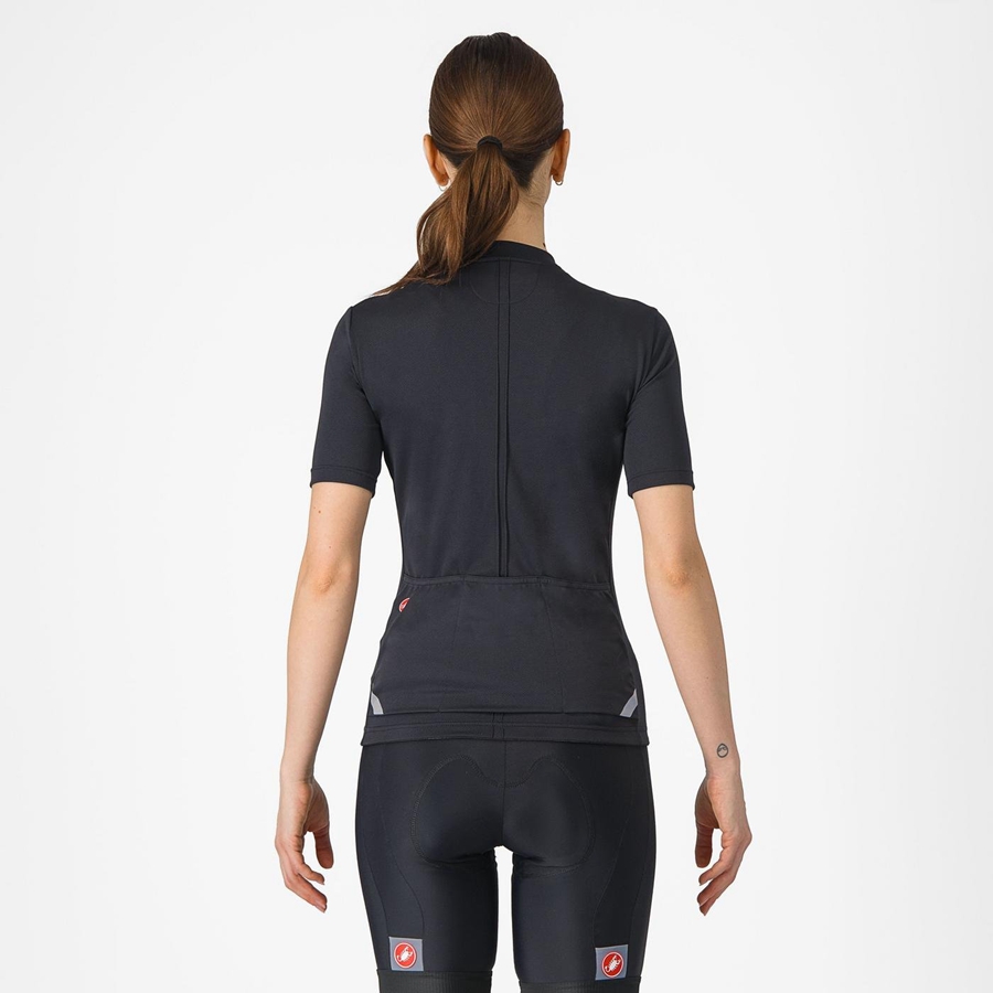 Black Castelli ANIMA 4 Women Jersey | EBW603125