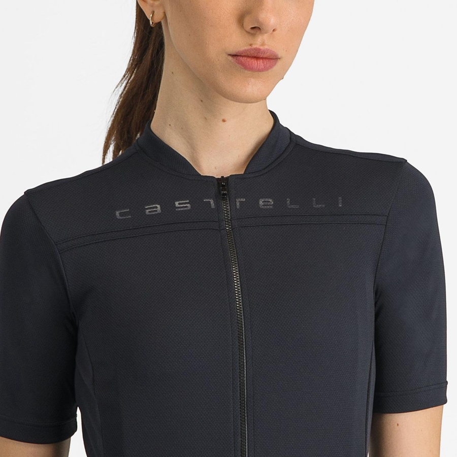 Black Castelli ANIMA 4 Women Jersey | EBW603125