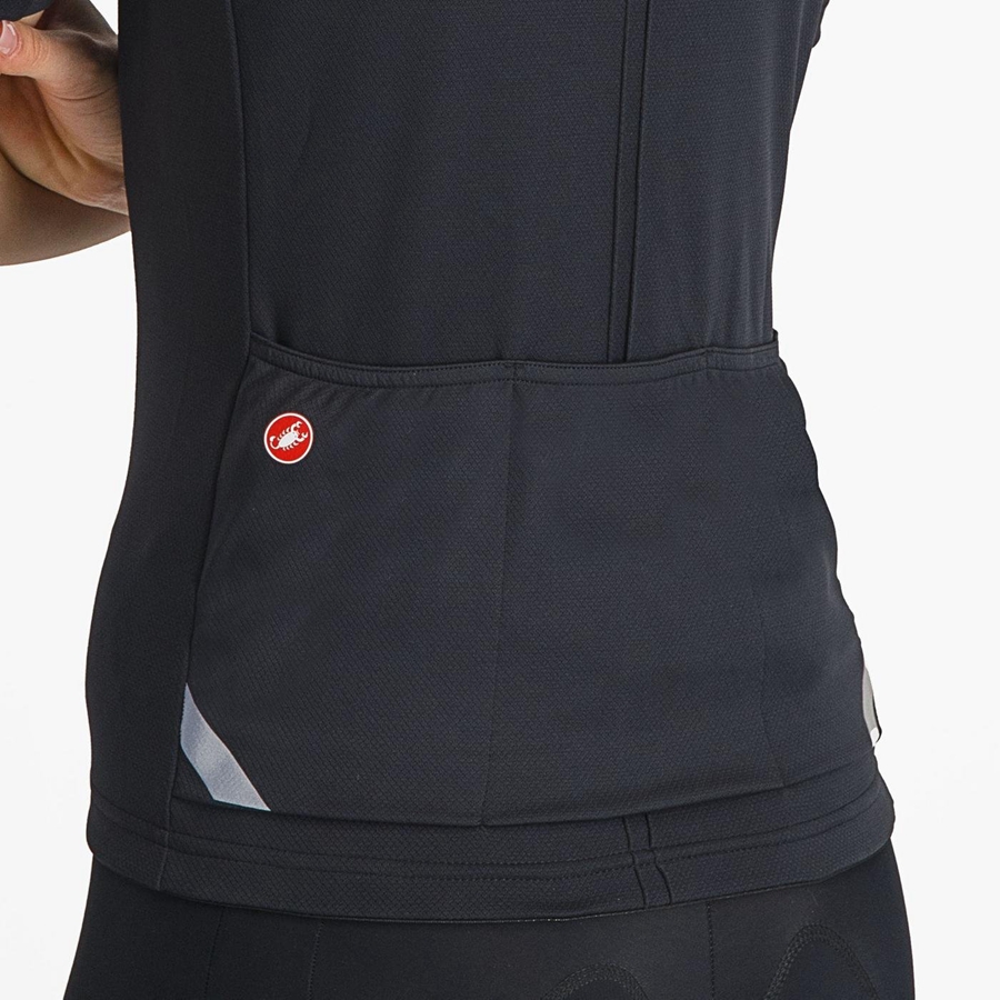 Black Castelli ANIMA 4 Women Jersey | EBW603125