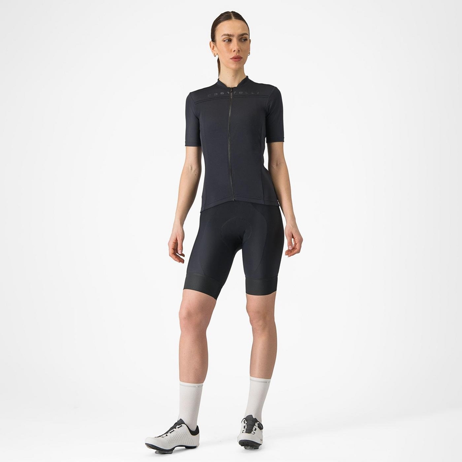 Black Castelli ANIMA 4 Women Jersey | EBW603125