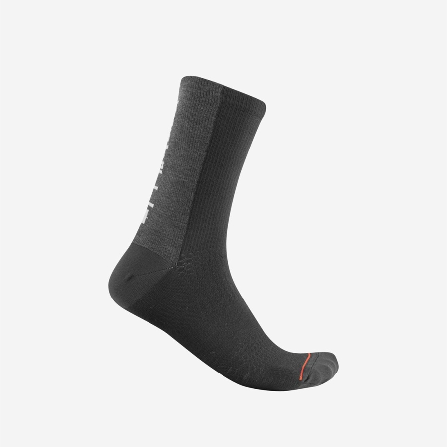 Black Castelli BANDITO WOOL 18 Men Socks | FCX283501