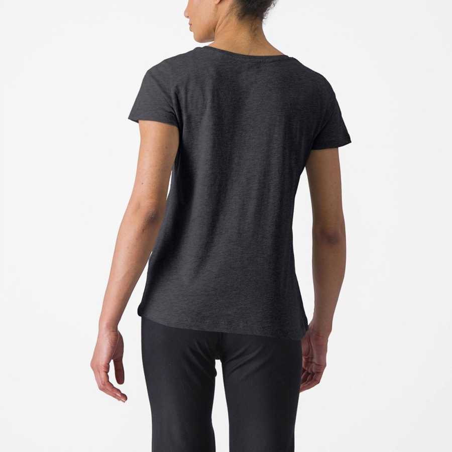 Black Castelli CASTELLI CLASSICO W TEE Women Casual | XKE671038