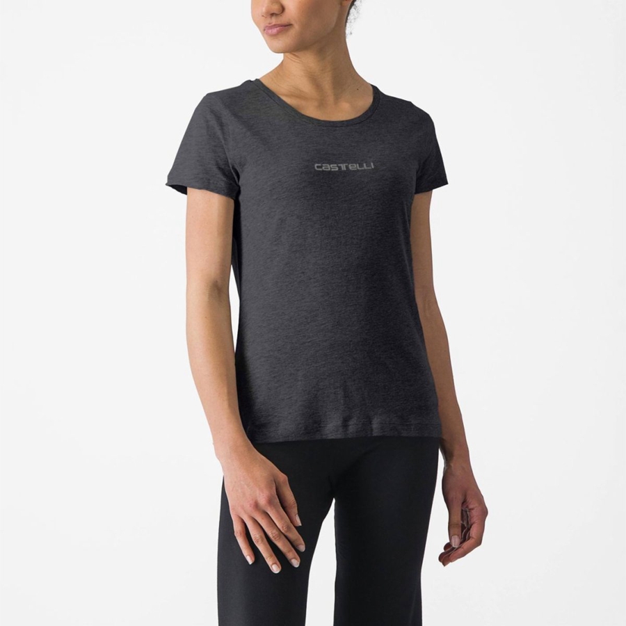 Black Castelli CASTELLI CLASSICO W TEE Women Casual | XKE671038