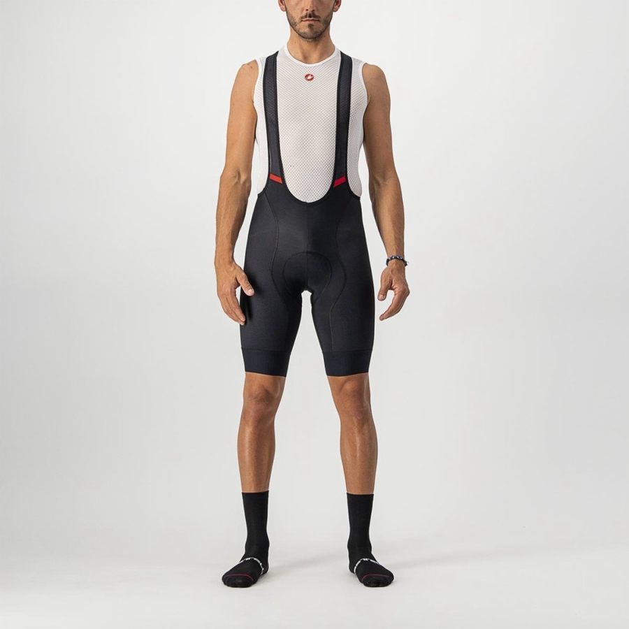 Black Castelli COMPETIZIONE Men Bib Shorts | GUS043815