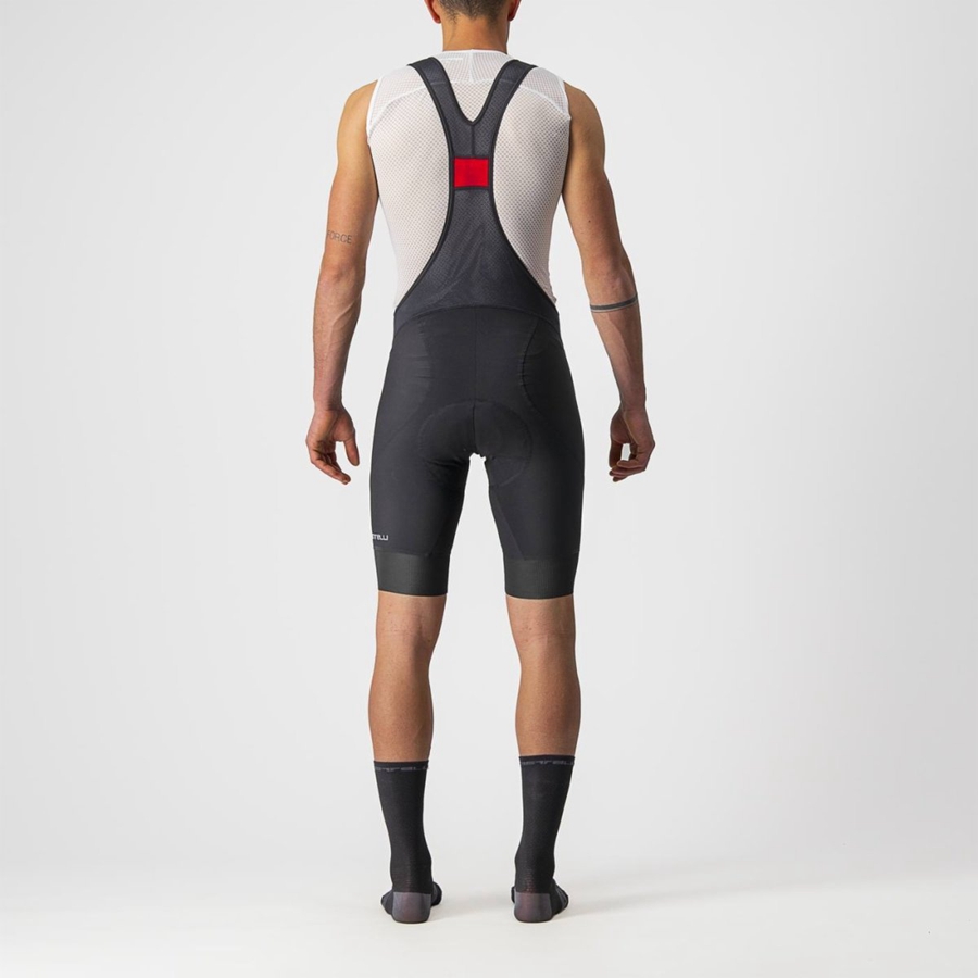 Black Castelli ENDURANCE 3 Men Bib Shorts | NJR142580