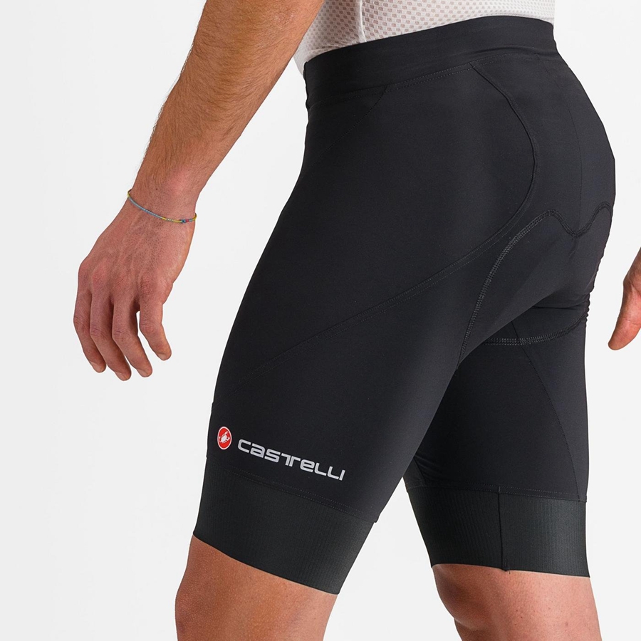 Black Castelli ENDURANCE 3 Men Shorts | SDY109673