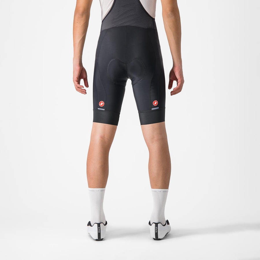 Black Castelli ENTRATA 2 Men Bib Shorts | EZU385490