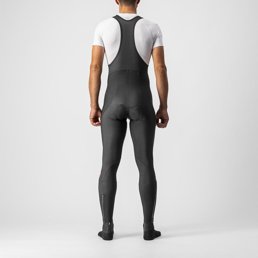 Black Castelli ENTRATA Men Bib Tights | WCA629583