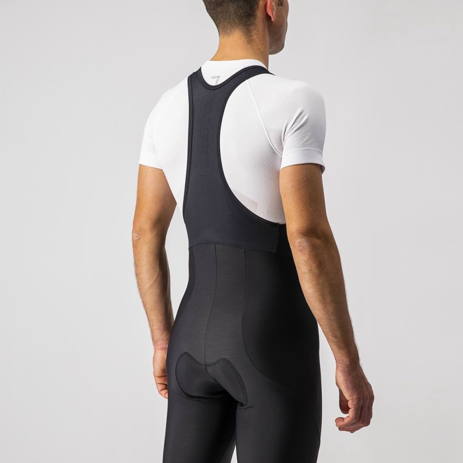 Black Castelli ENTRATA Men Bib Tights | WCA629583