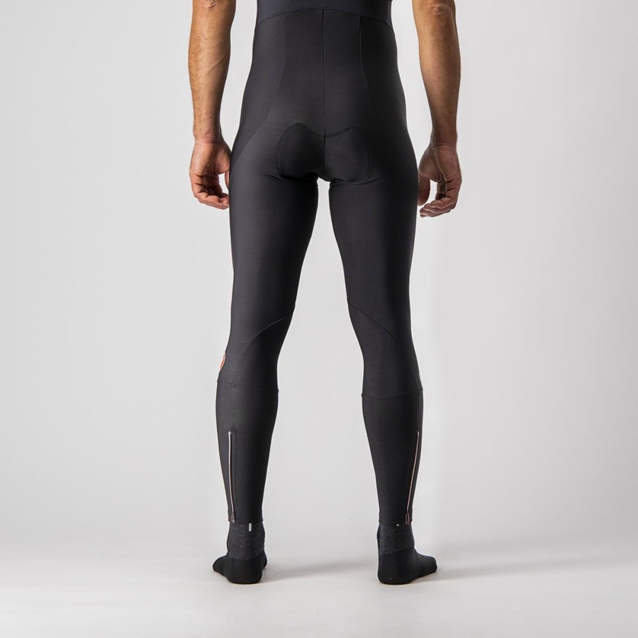 Black Castelli ENTRATA Men Bib Tights | WCA629583