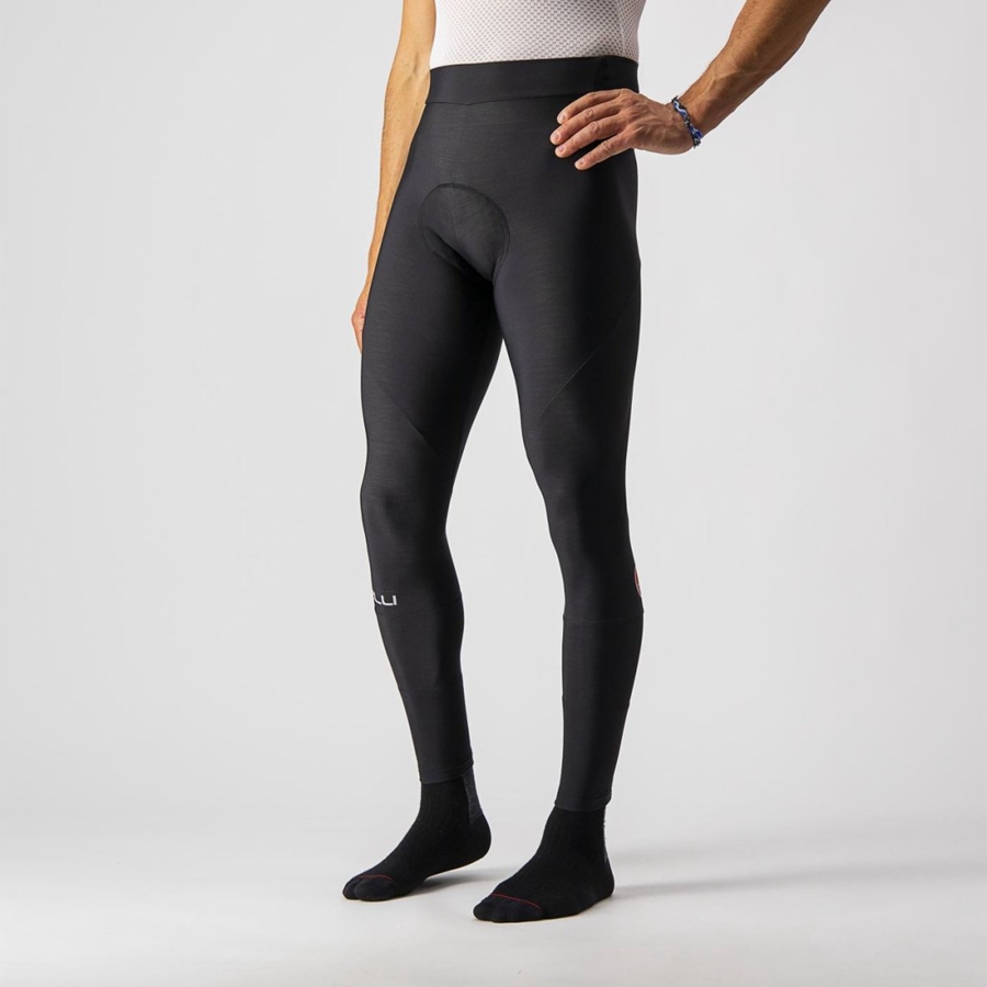 Black Castelli ENTRATA Men Leggings | LUH458260