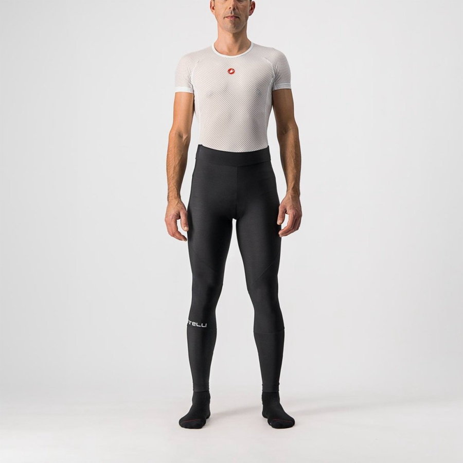 Black Castelli ENTRATA NO PAD Men Leggings | IOJ358901