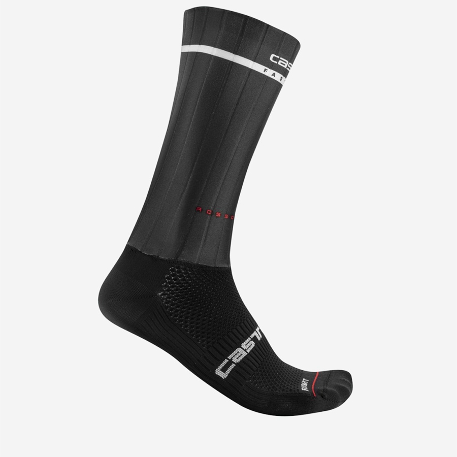 Black Castelli FAST FEET 2 Men Socks | XEA253809