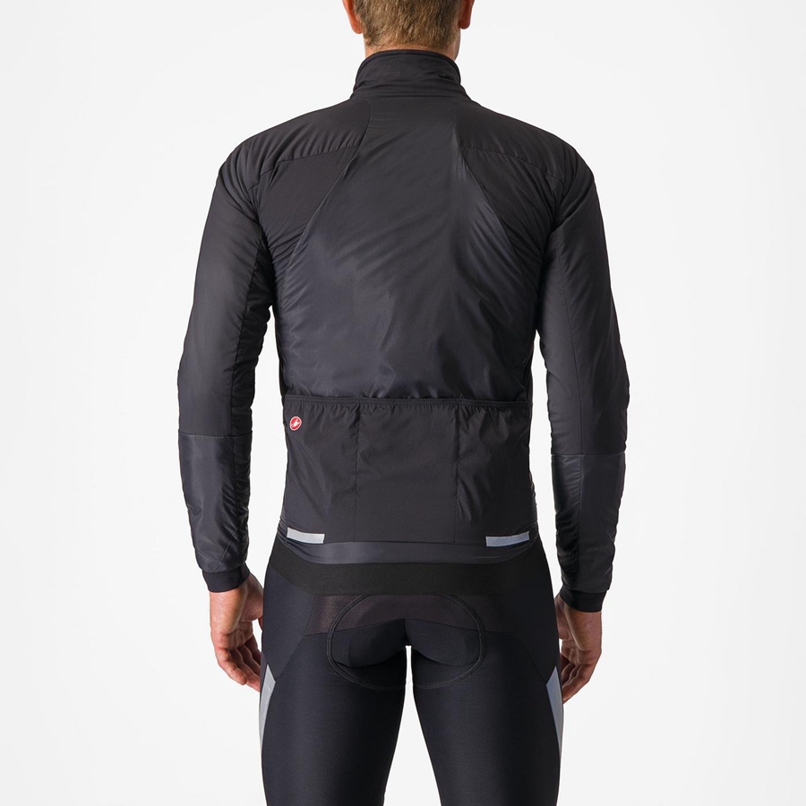 Black Castelli FLY THERMAL Men Jackets | NXV679382