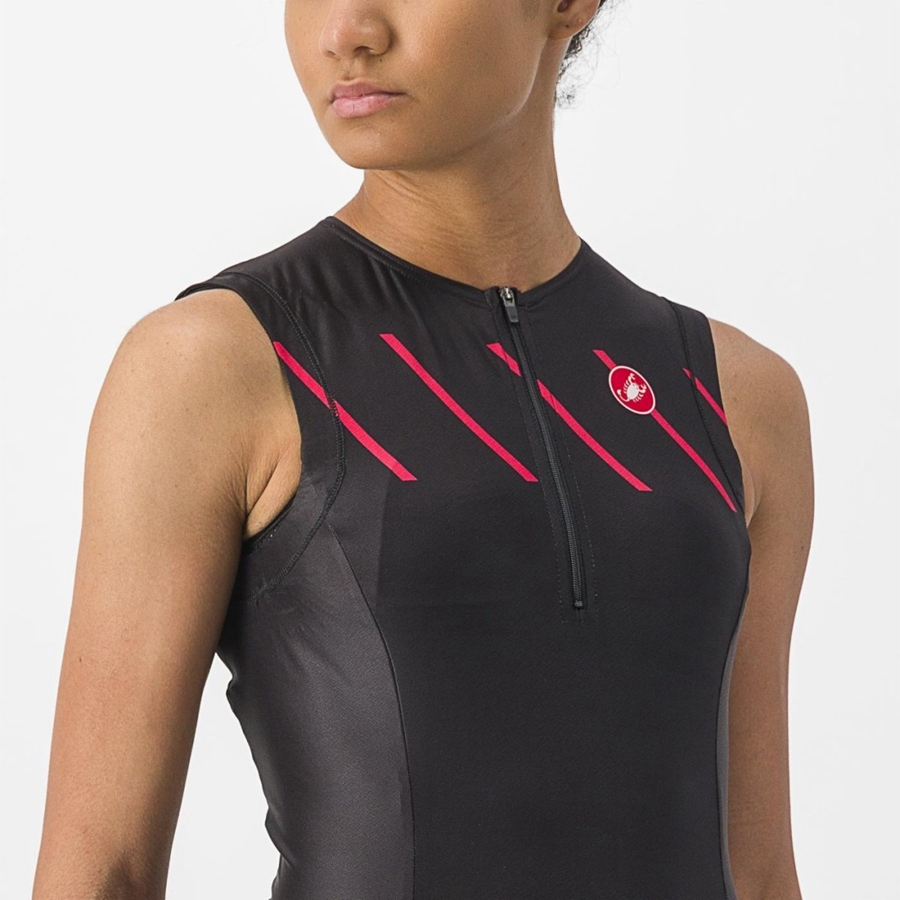 Black Castelli FREE 2 W TRI SINGLET Women Suits | SUD725469