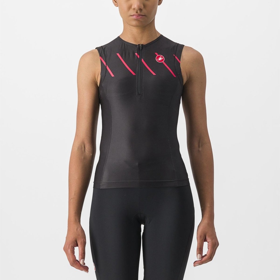 Black Castelli FREE 2 W TRI SINGLET Women Suits | SUD725469