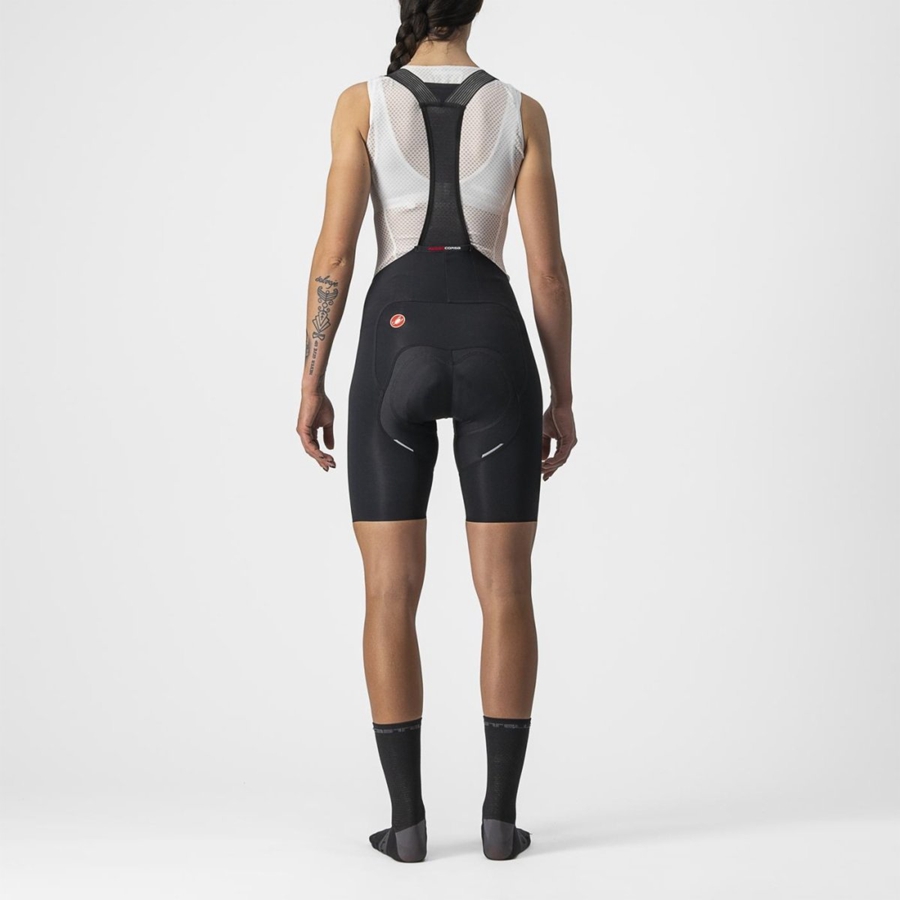 Black Castelli FREE AERO RC W Women Bib Shorts | TCI928105