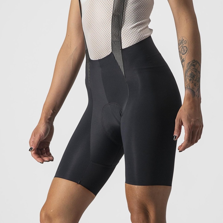 Black Castelli FREE AERO RC W Women Bib Shorts | TCI928105