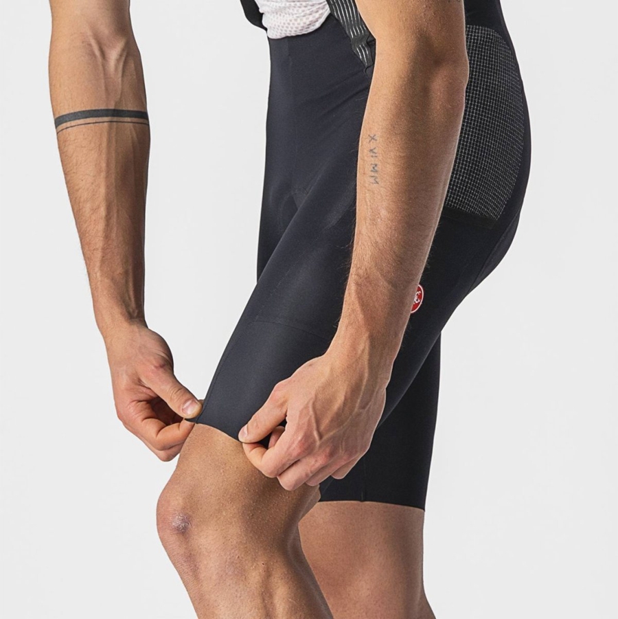 Black Castelli FREE UNLIMITED Men Bib Shorts | WIK703842