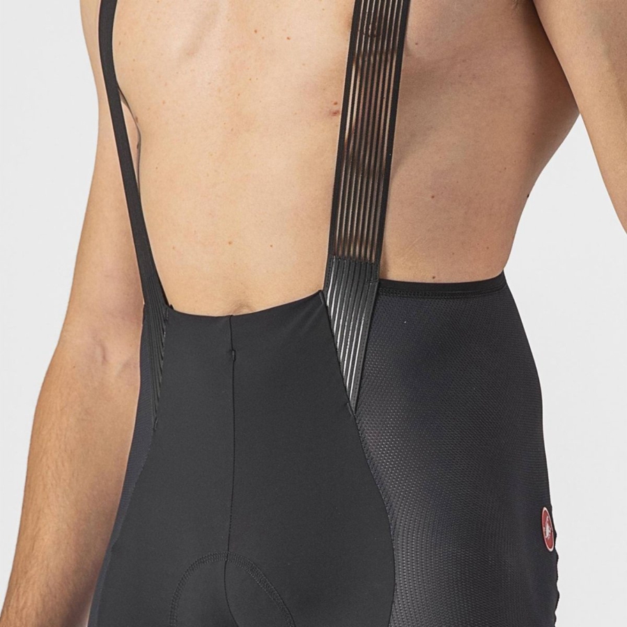 Black Castelli INSIDER 2 Men Bib Shorts | QDE960837