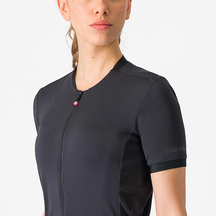 Black Castelli LIBERA Women Jersey | JKO523716