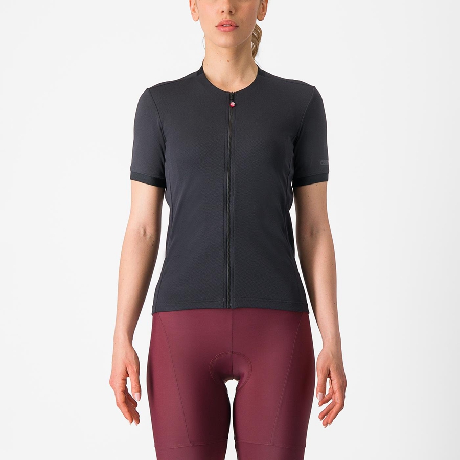 Black Castelli LIBERA Women Jersey | JKO523716