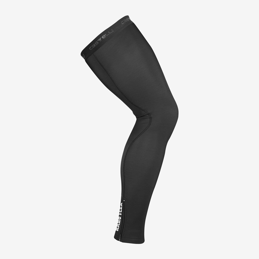 Black Castelli NANO FLEX 3G Men Leg Warmer | UKD278594