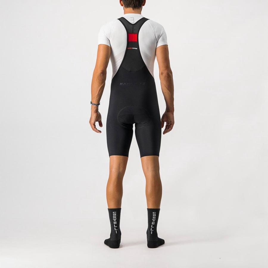 Black Castelli NANO FLEX PRO RACE Men Bib Shorts | YMP542173